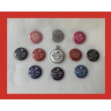 Artclix Pendant - plus x10 “Love Never Fails” multicoloured buttons